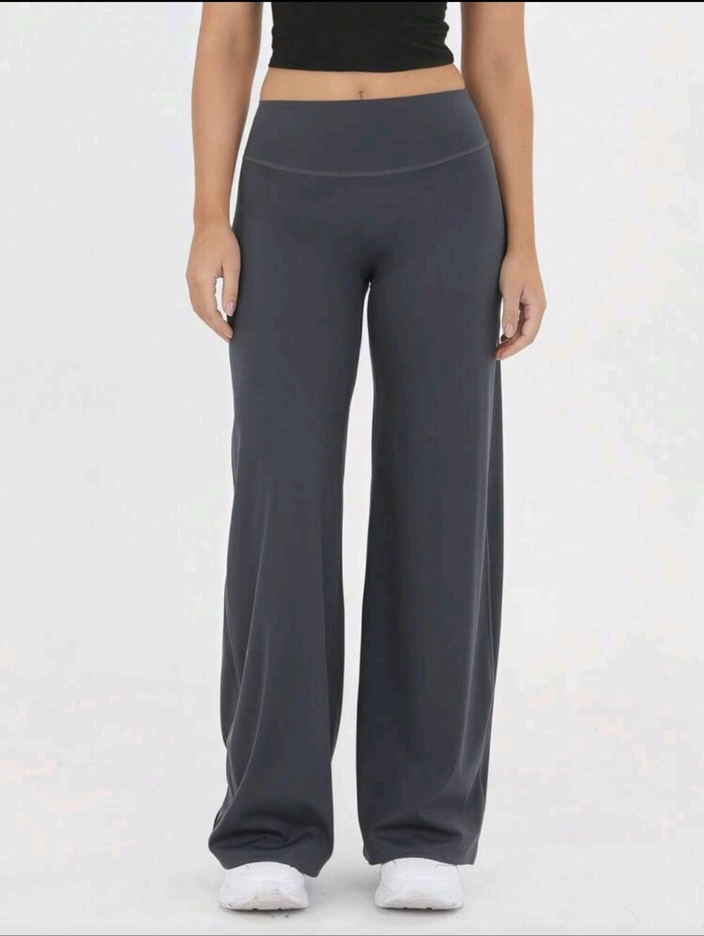 Women's Grey Wide-Leg Lounge Pants
